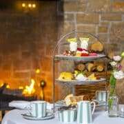 Afternoon tea set up Lobby 1, 2