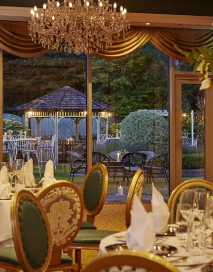 Banquet Suite & Wedding Gardens Nighttime Shot