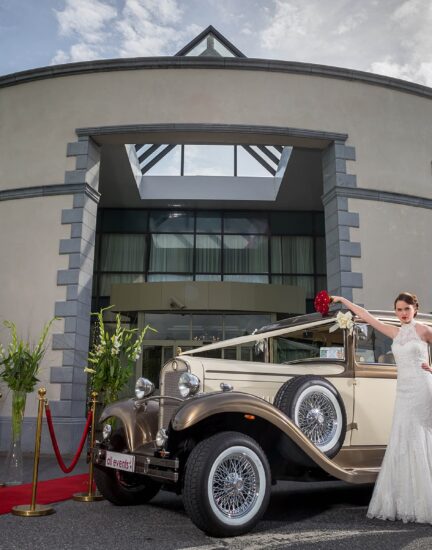Outside Hotel Wedding Shot