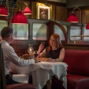 couple in brasserie