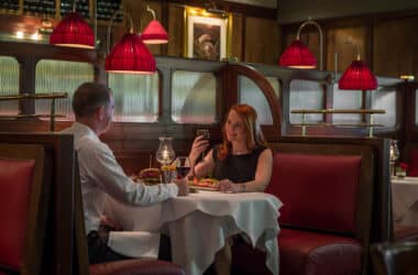 couple in brasserie