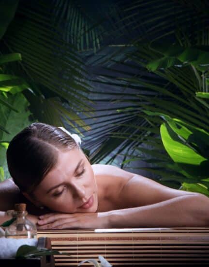Lady getting a spa treatment